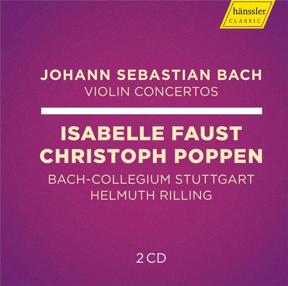 Johann Sebastian Bach (1685-1750), Helmuth Rilling, Isabelle Faust, Christoph Poppen & Bach-Collegium Stuttgart - Violin Concertos / Violinkonzerte 2 CDs