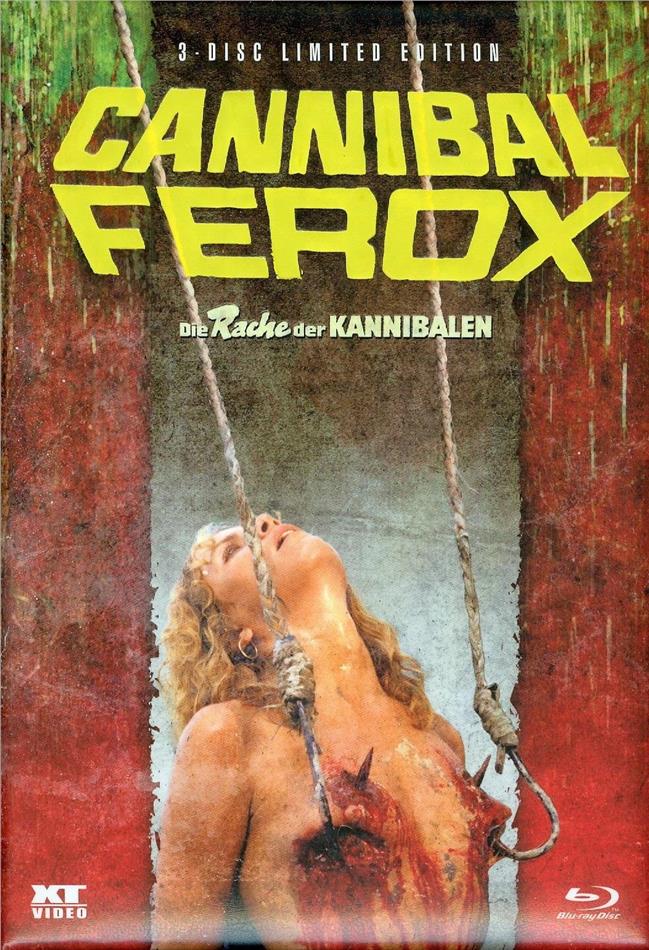 Cannibal Ferox (1981) Wattiert, Edizione Limitata, Mediabook, 2 Blu-ray + DVD