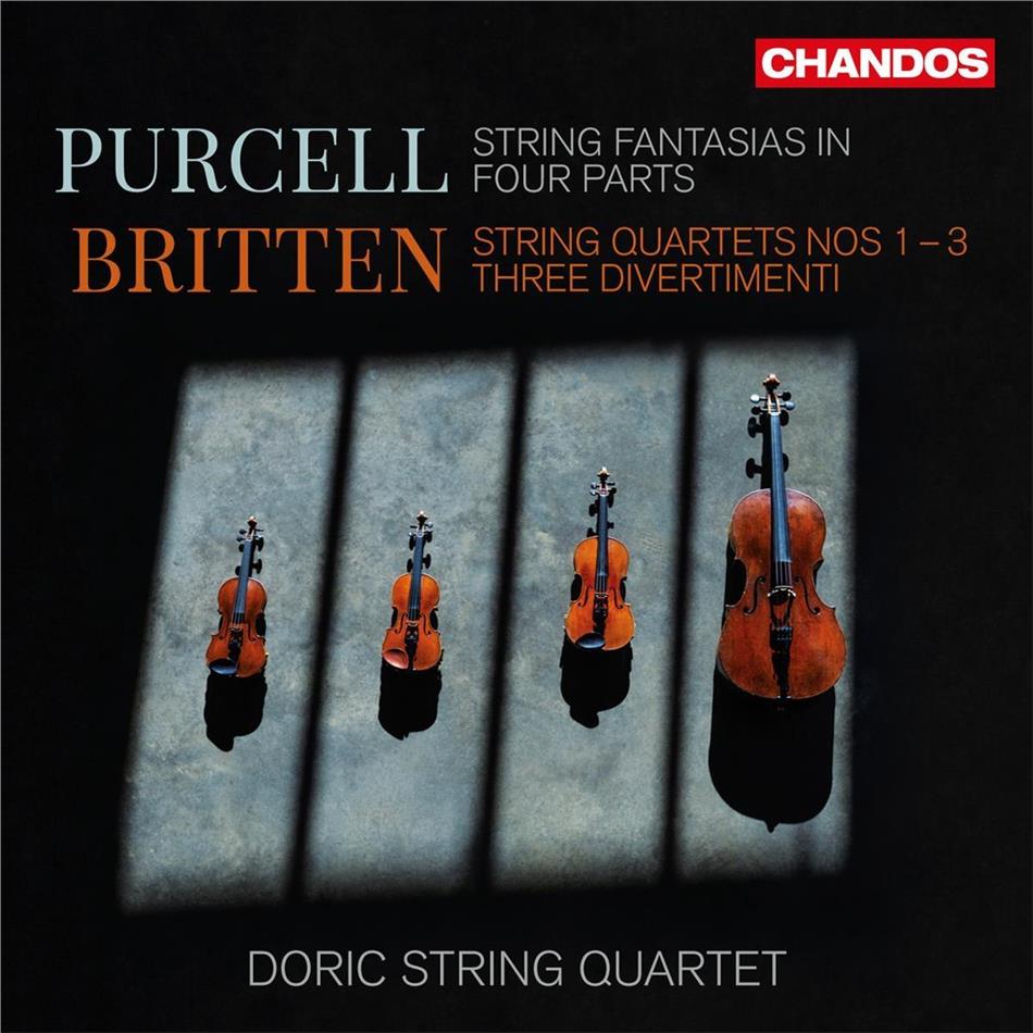Doric String Quartet, Benjamin Britten (1913-1976) & Henry Purcell (1659-1695) - String Quartets 1-3 / Three Divertimenti