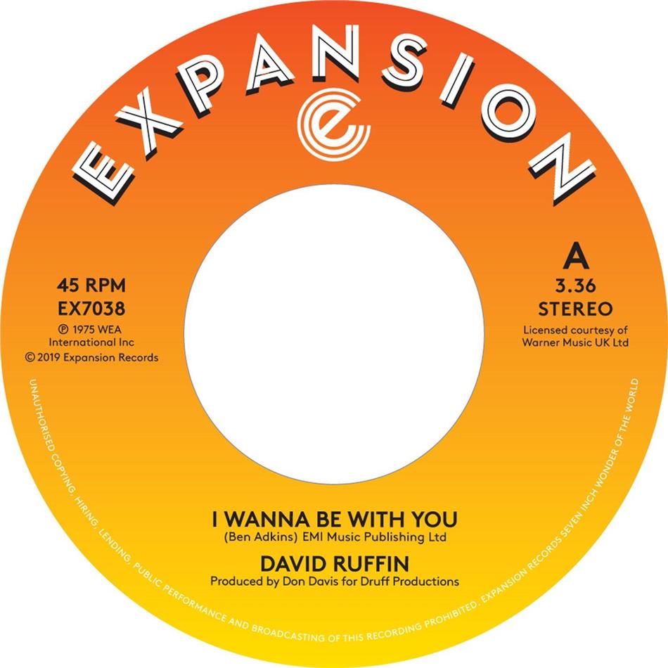 David Ruffin - I Wanna Be With You / Still In Love With You 7" Single