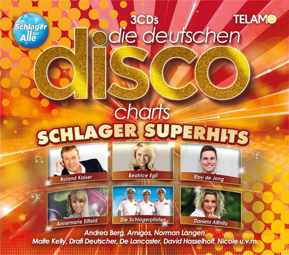 Die deutschen Disco Charts-Schlager Superhits 3 CDs