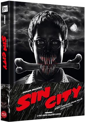 Sin City (2005) (Wattiert, Cover A, Limited Collector's Edition, Mediabook, Blu-ray + DVD)