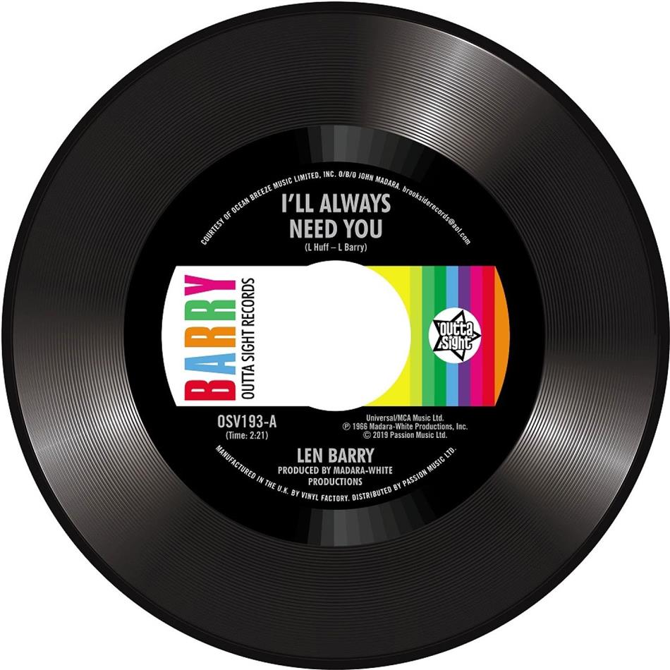 Len Barry - I'll Always Need You / Love Love Love 7" Single