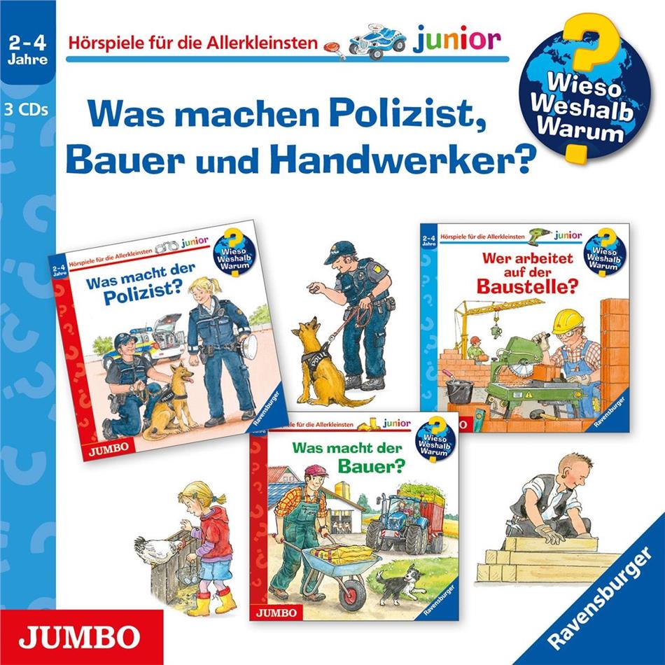 Wieso Weshalb Warum Junior - Was Machen Polizist, Baue 3 CDs