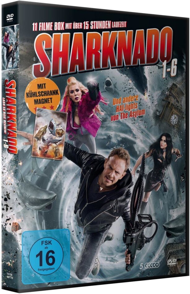 Sharknado 1-6 inkl. Kühlschrankmagnet, 5 DVD