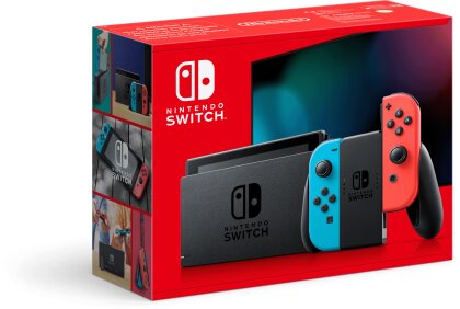 Nintendo Switch Konsole neonrot - (neues Model mit mehr Akkuzeit)