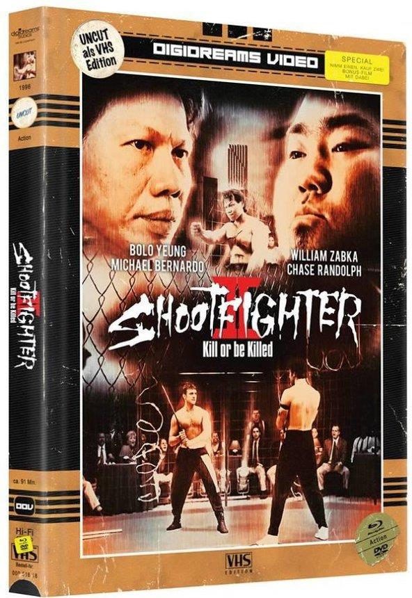 Shootfighter 2 - Kill or be Killed (1996) VHS-Edition, Limited Edition, Mediabook, Uncut, 2 Blu-rays + 2 DVDs