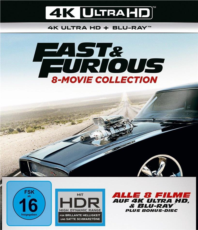 Fast & Furious 1-8 - 8-Movie Collection 8 4K Ultra HDs + 9 Blu-rays