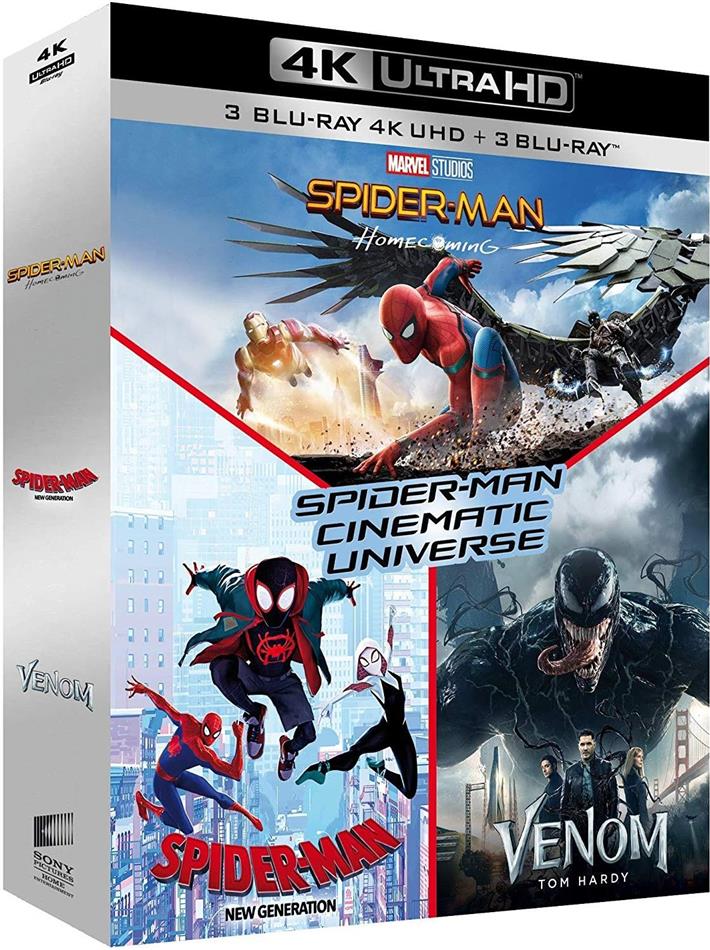 Spider-Man Cinematic Universe - Spider-Man: Homecoming / Spider-Man: New Generation / Venom 3 4K Ultra HDs + 3 Blu-rays