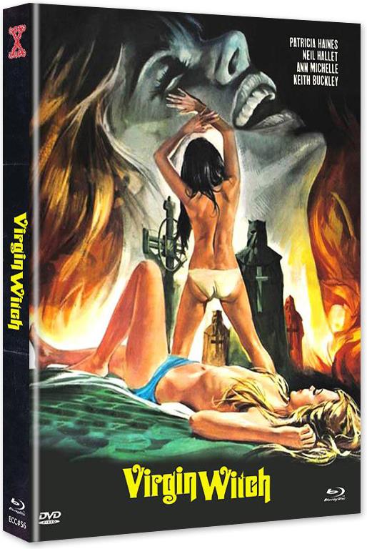 Virgin Witch (1972) Cover C, Edizione Limitata, Mediabook, Uncut, Blu-ray + DVD