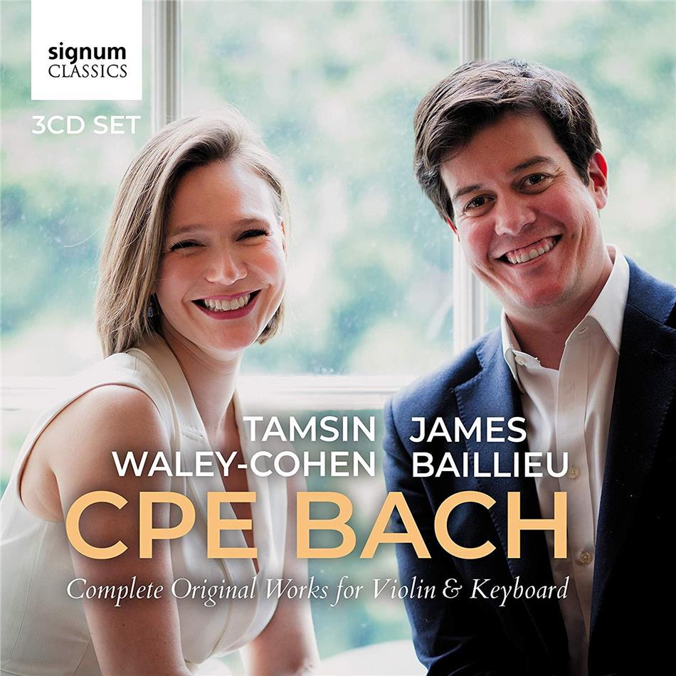 Carl Philipp Emanuel Bach (1714-1788), Tamsin Waley-Cohen & James Baillieu - Complete Original Works For Violim & Keyboard 3 CD