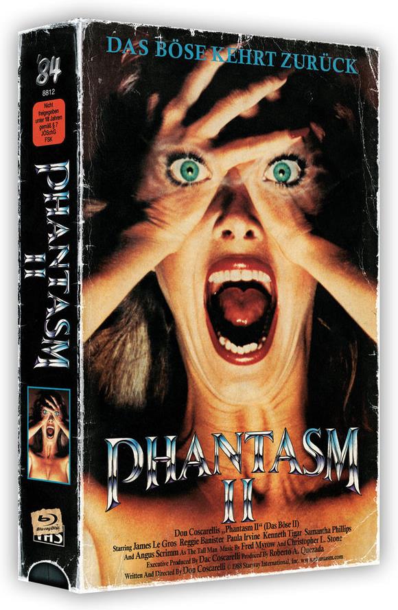 Phantasm 2 (1988) VHS Box, + Poster, Uncut, Blu-ray + 2 DVDs