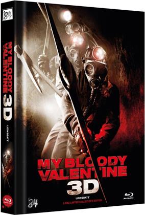 My Bloody Valentine 3D (2009) (Cover B, Limited Collector's Edition, Mediabook, Uncut, Blu-ray 3D (+2D) + DVD)