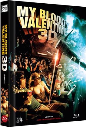 My Bloody Valentine 3D (2009) (Cover C, Limited Collector's Edition, Mediabook, Uncut, Blu-ray 3D (+2D) + DVD)