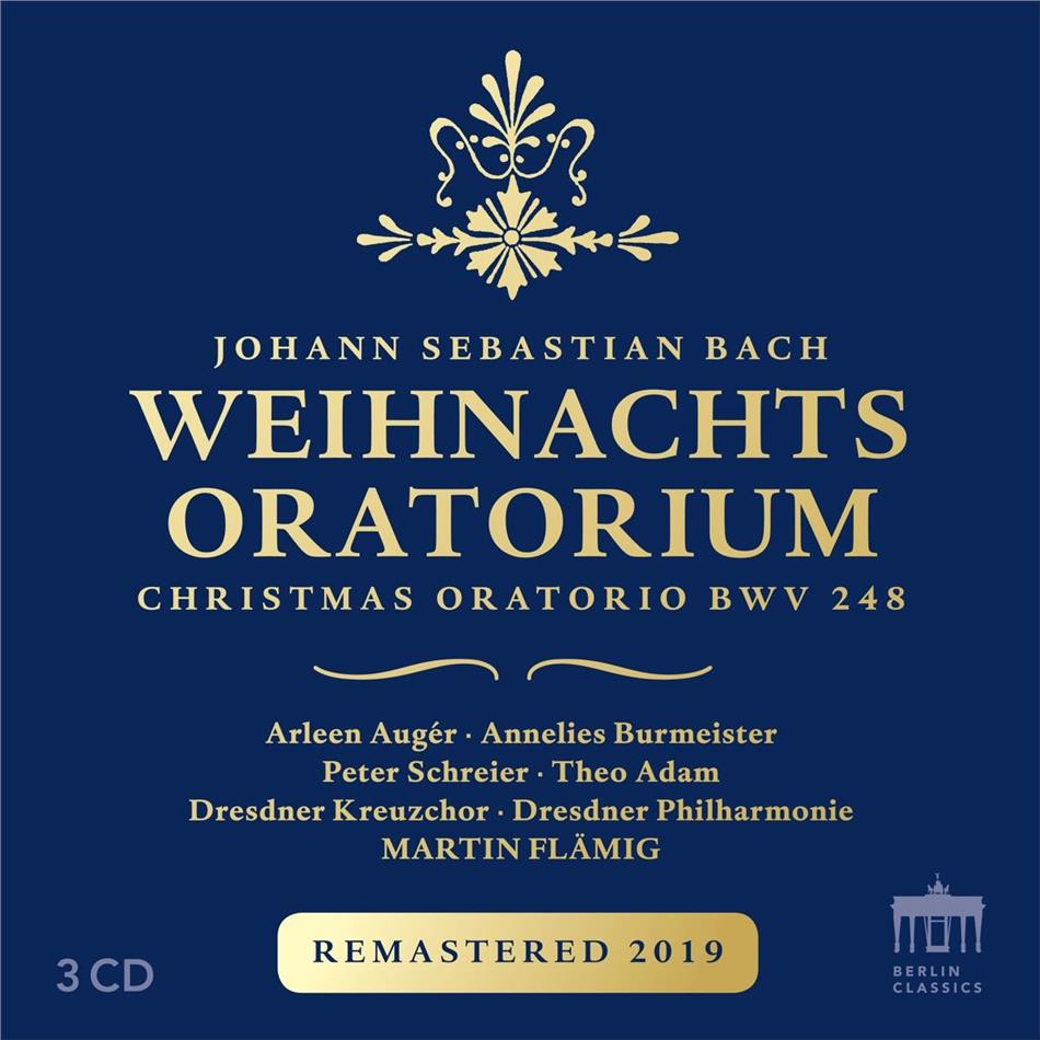 Johann Sebastian Bach (1685-1750), Martin Flämig, Arleen Augér, Peter Schreier, … - Weihnachtsoratorium 2019 Remastered, 3 CDs