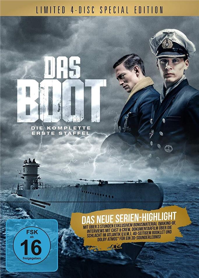 Das Boot - Staffel 1 Digipack, Slipcase, Limited Edition, Special Edition, 4 Blu-rays