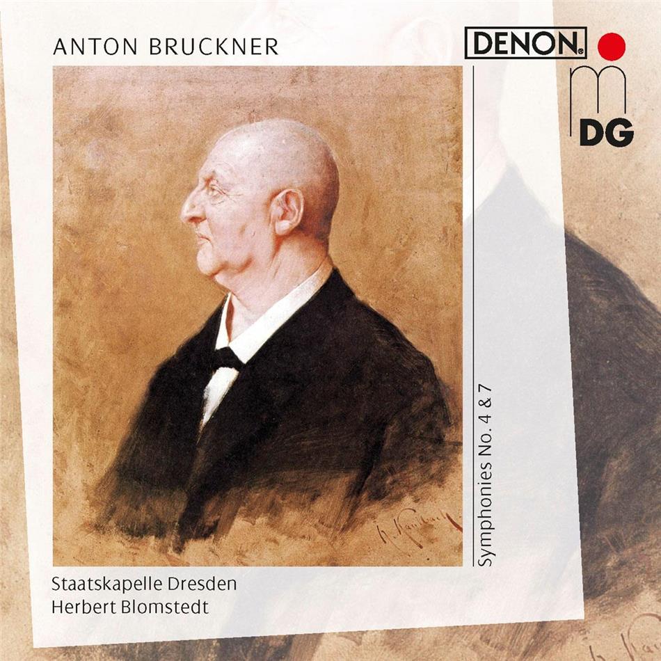 Anton Bruckner (1824-1896), Herbert Blomstedt & Staatskapelle Dresden - Symphonies No. 4 & 7 2 CD