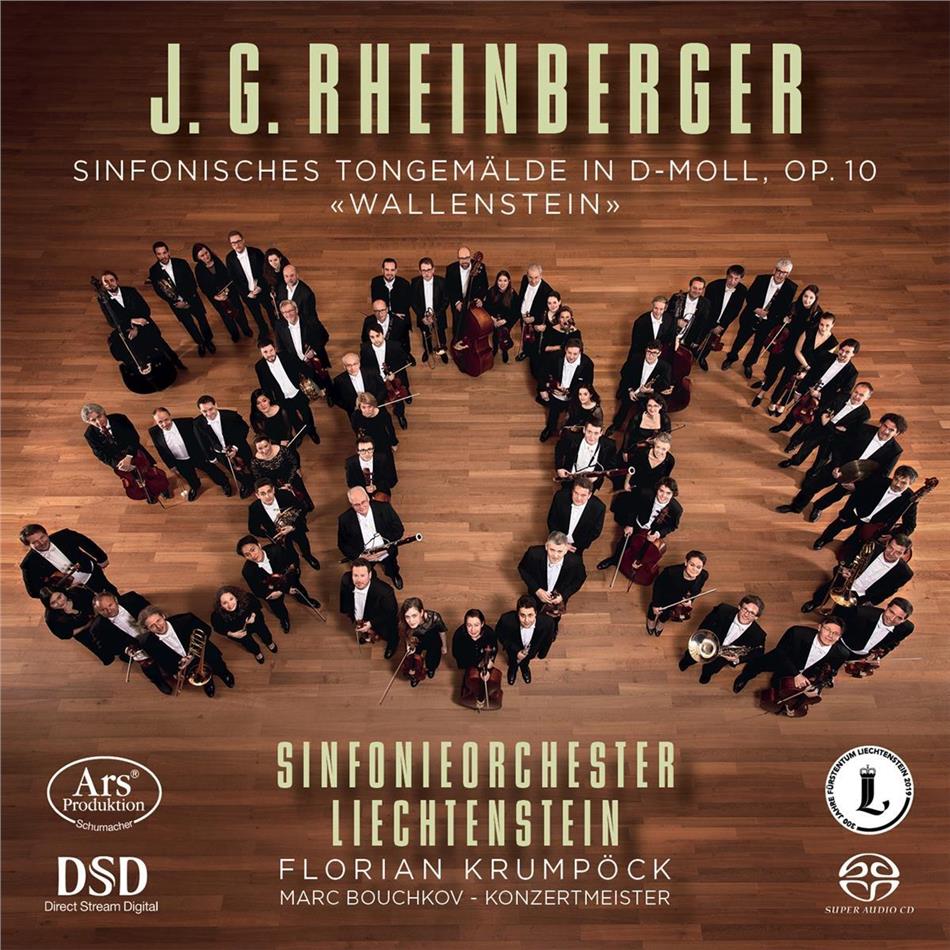 Joseph Gabriel Rheinberger (1839-1901), Florian Krumpöck & Sinfonieorchester Liechtenstein - Sinfonisches Tongemälde in D-Moll Op. 10, Wallenstein Hybrid SACD