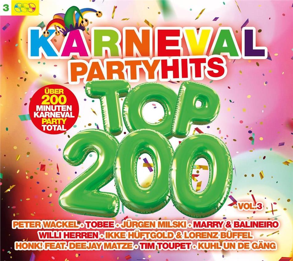 Karneval Party Hits Top 200 Vol. 3 3 CDs