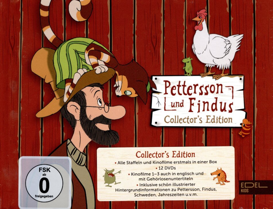 Pettersson und Findus - Alle Staffeln und Kinofilme in einer Box Édition Collector, 12 DVD