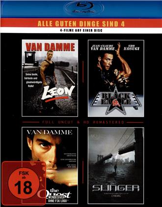 Leon / Black Eagle / The Quest / Slinger - Van Damme - 4 Filme (Remastered, Uncut)