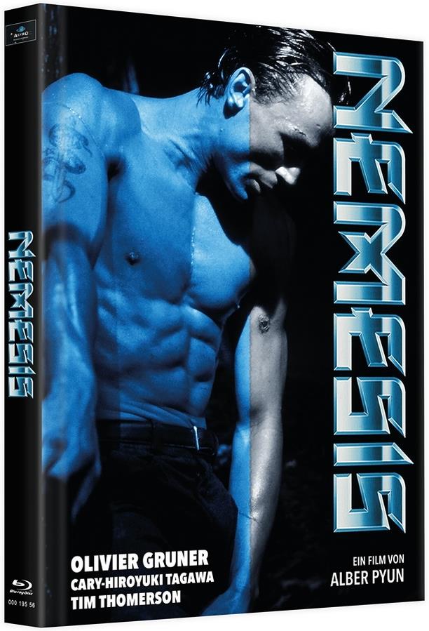 Nemesis (1992) Cover C, Édition Limitée, Mediabook, Version Remasterisée, Uncut, 2 Blu-ray + 2 DVD