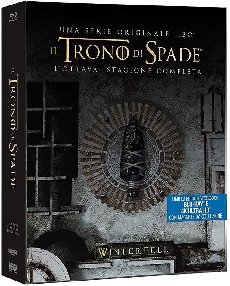Il Trono di Spade - Stagione 8 inkl. Magnet Siegel, Édition Limitée, Steelbook, 3 4K Ultra HDs + 3 Blu-ray