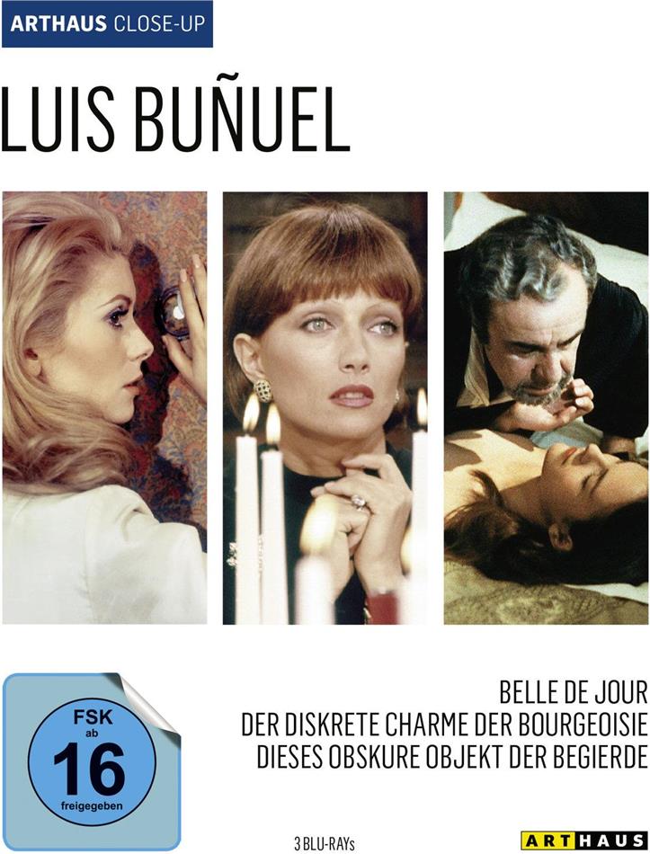 Luis Buñuel - Belle de jour / Der diskrete Charme der Bourgeoisie / Dieses obskure Objekt der Begierde Arthaus Close-Up, 3 Blu-ray