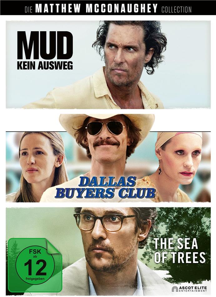 Die Matthew McConaughey Collection - Mud - Kein Ausweg / Dallas Buyers Club / The Sea of Trees 3 DVDs
