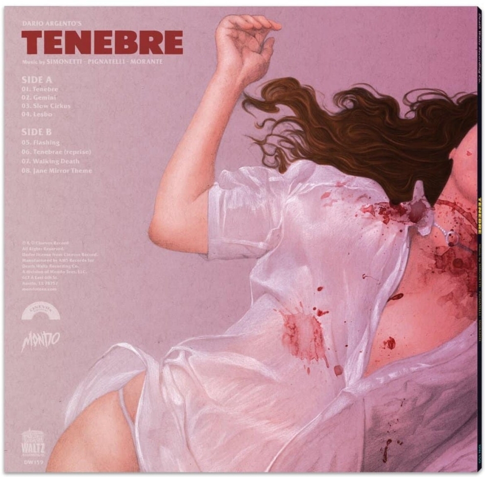 Goblin (Claudio Simonetti) - Tenebre - OST 140 Gramm, Clear Vinyl, LP