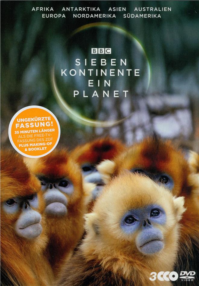 Sieben Kontinente - Ein Planet BBC Earth, Étui, Uncut, 3 DVD