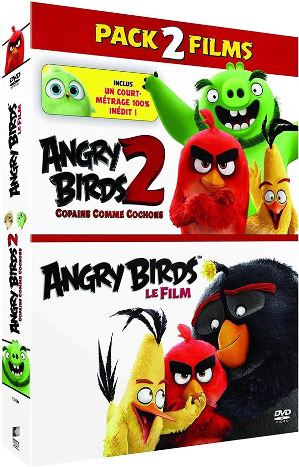 Angry Birds - Le Film / Angry Birds 2 - Copains comme cochons - Pack 2 Films 2 DVDs