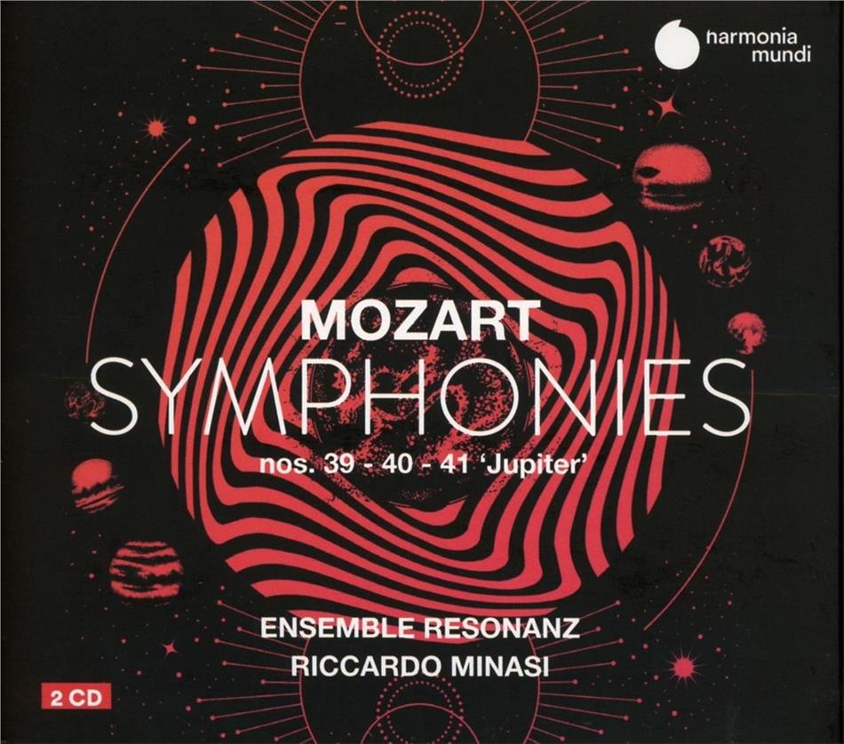 Riccardo Minasi, Ensemble Resonanz & Wolfgang Amadeus Mozart (1756-1791) - Symphonies Nos. 39. 40 & 41 Jupiter 2 CDs