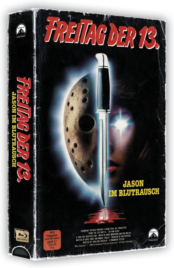 Freitag der 13. - Teil 7 - Jason im Blutrausch (1988) VHS Retro Edition, VHS Box, Limited Edition, Blu-ray + DVD
