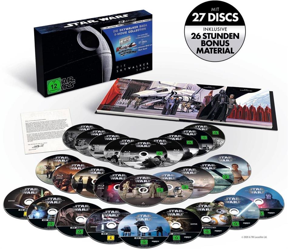 Star Wars: Episode 1-9 - Die Skywalker Saga 9 4K Ultra HDs + 18 Blu-rays + Book