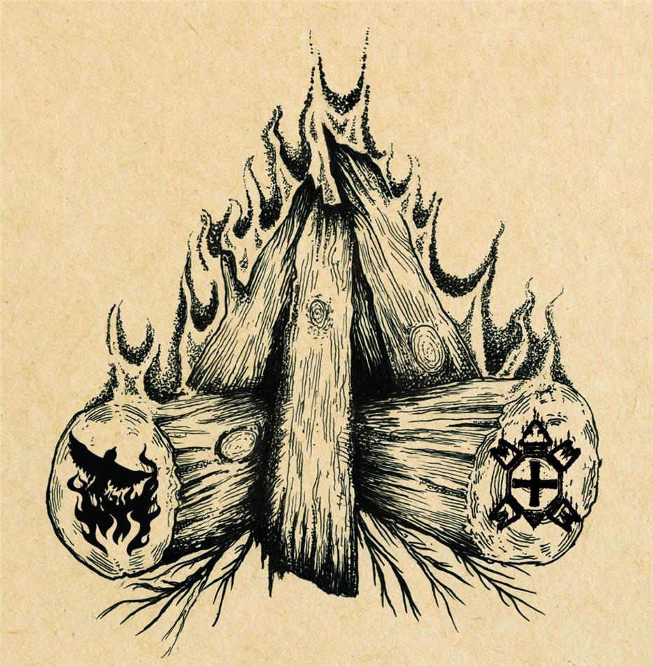 Panopticon & Nechochwen - Split LP Fire Splatter Vinyl, LP