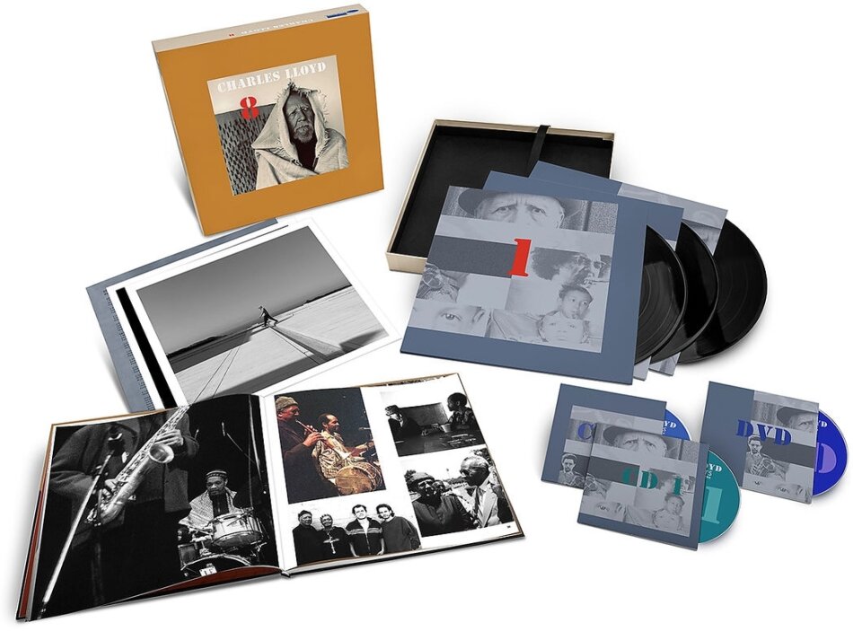 Charles Lloyd - 8: Kindred Spirits (Live From The Lobero) Boxset, 3 LPs + 2 CDs + DVD