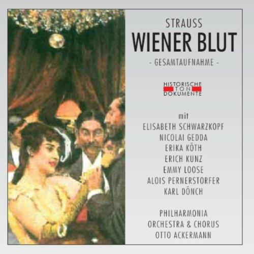 Johann Strauss I (1804-1849) (Vater), Otto Ackermann, Elisabeth Schwarzkopf, Nicolai Gedda, … - Wiener Blut - 1954 London 2 CDs