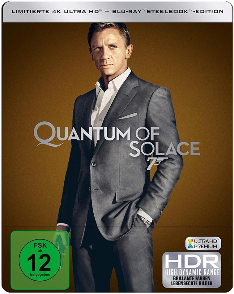 James Bond: Ein Quantum Trost (2008) Edizione Limitata, Steelbook, 4K Ultra HD + Blu-ray