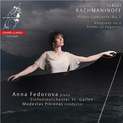 Anna Fedorova, Sergej Rachmaninoff (1873-1943), Modestas Pitrenas, Anna Fedorova & Sinfonieorchester St. Gallen - Piano Concerto No.1, Rhapsody On A Theme By Paganini