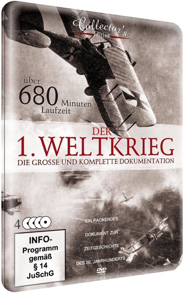 Der 1. Weltkrieg - Die grosse und komplette Dokumentation Metallbox, 4 DVD