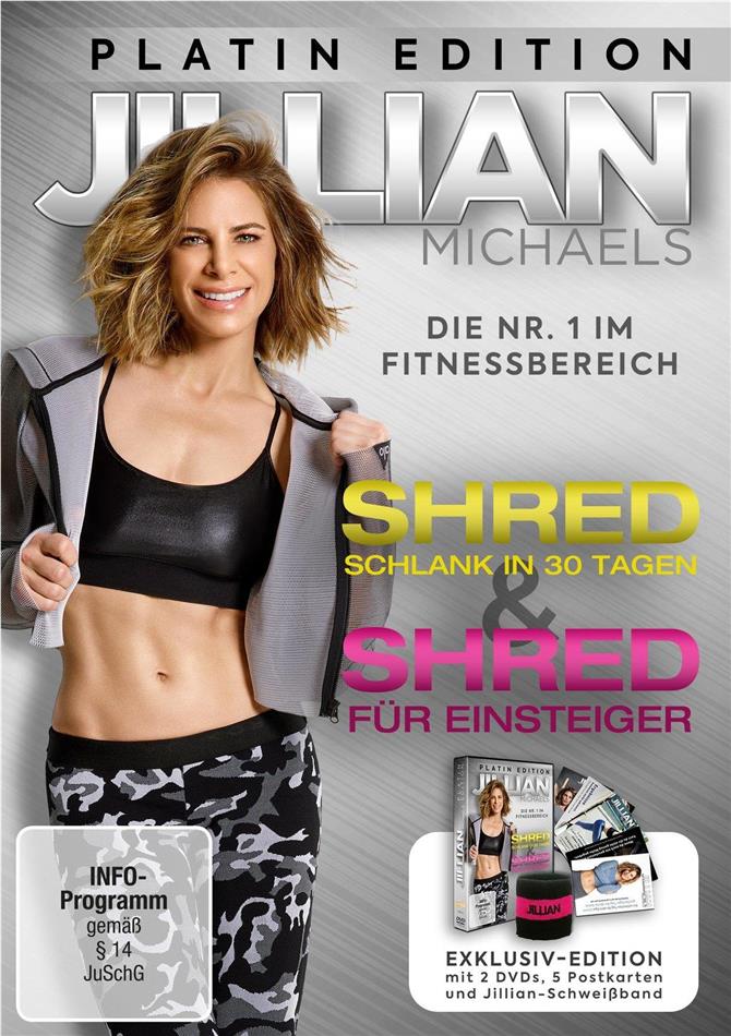 Jillian Michaels - Shred - Schlank in 30 Tagen / Shred für Einsteiger Platin Edition, 2 DVDs
