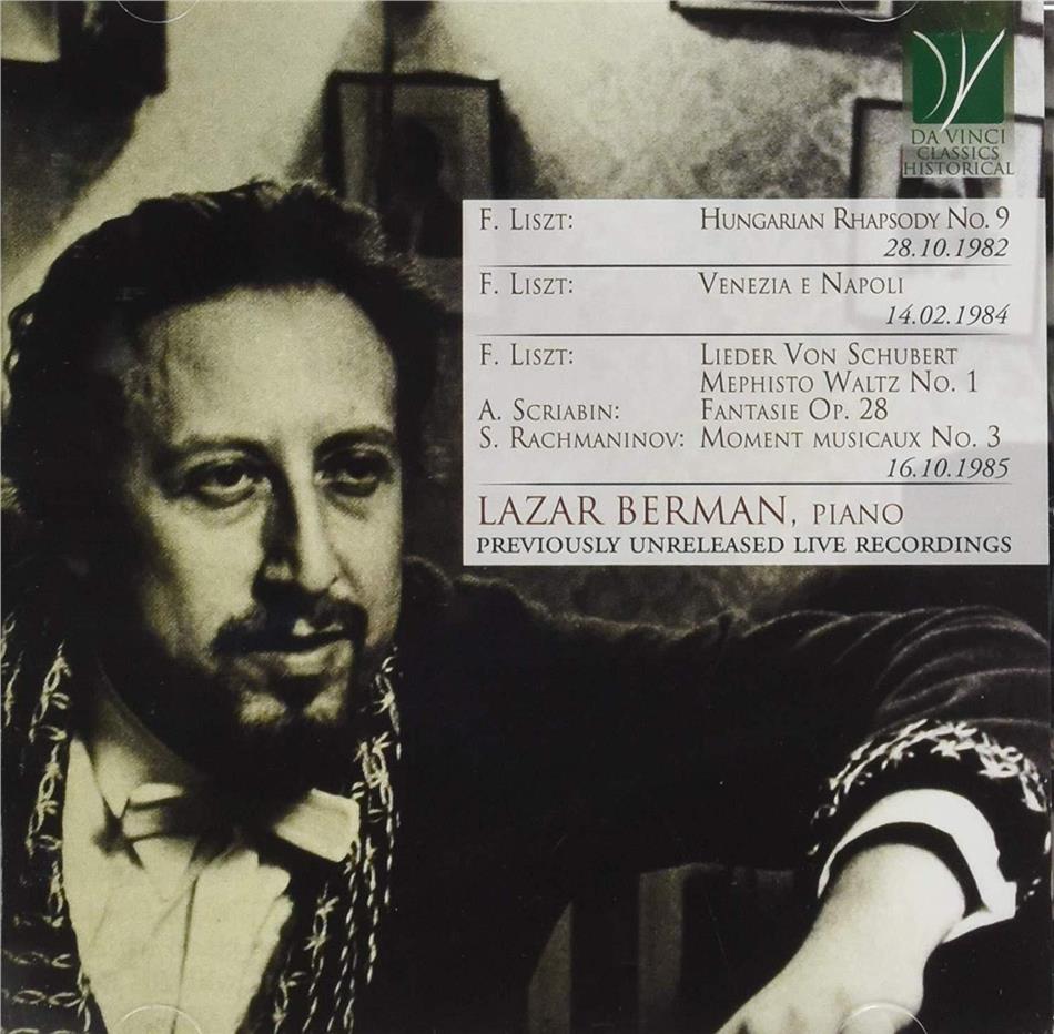 Franz Liszt (1811-1886), Alexander Scriabin (1872-1915), Sergej Rachmaninoff (1873-1943) & Lazar Berman - Piano Music (Historical Live Records) - Previously Unreleased Live Recordings