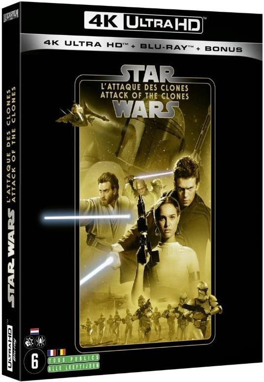 Star Wars - Episode 2 - L'attaque des clones / Attack of the Clones (2002) Line Look, 4K Ultra HD + 2 Blu-ray