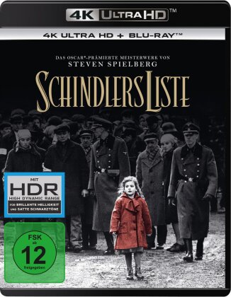 Schindlers Liste (1993) (s/w, Remastered, 4K Ultra HD + 2 Blu-rays)