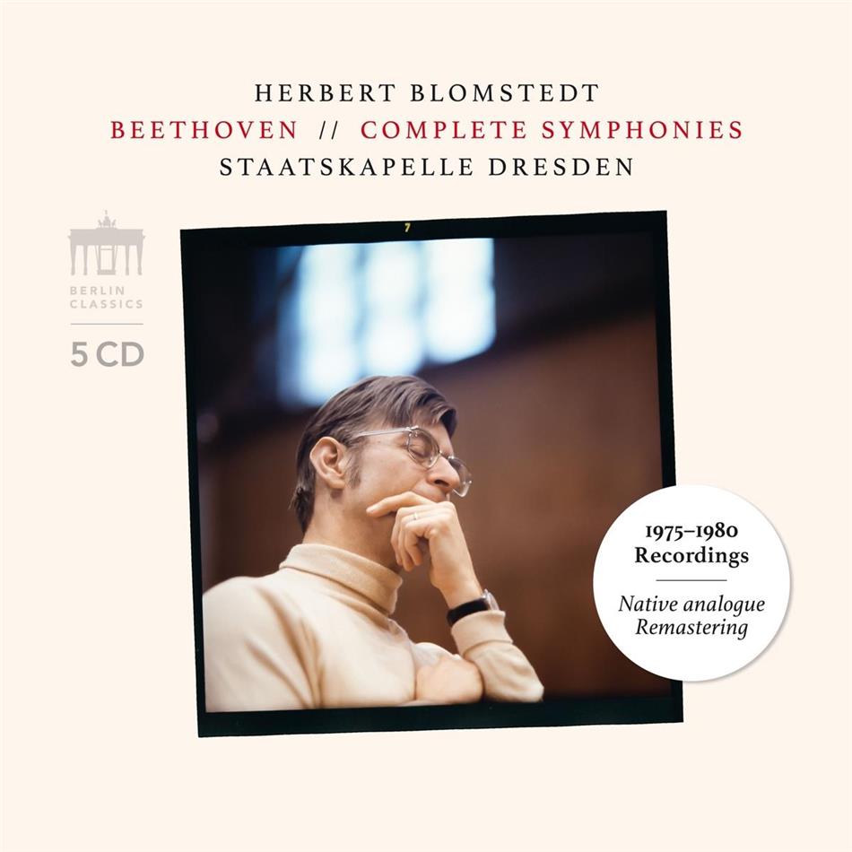 Ludwig van Beethoven (1770-1827), Herbert Blomstedt & Staatskapelle Dresden - Symphonies 1-9 - 1975-1980 Recordings, Native Analogue Remastering 5 CD