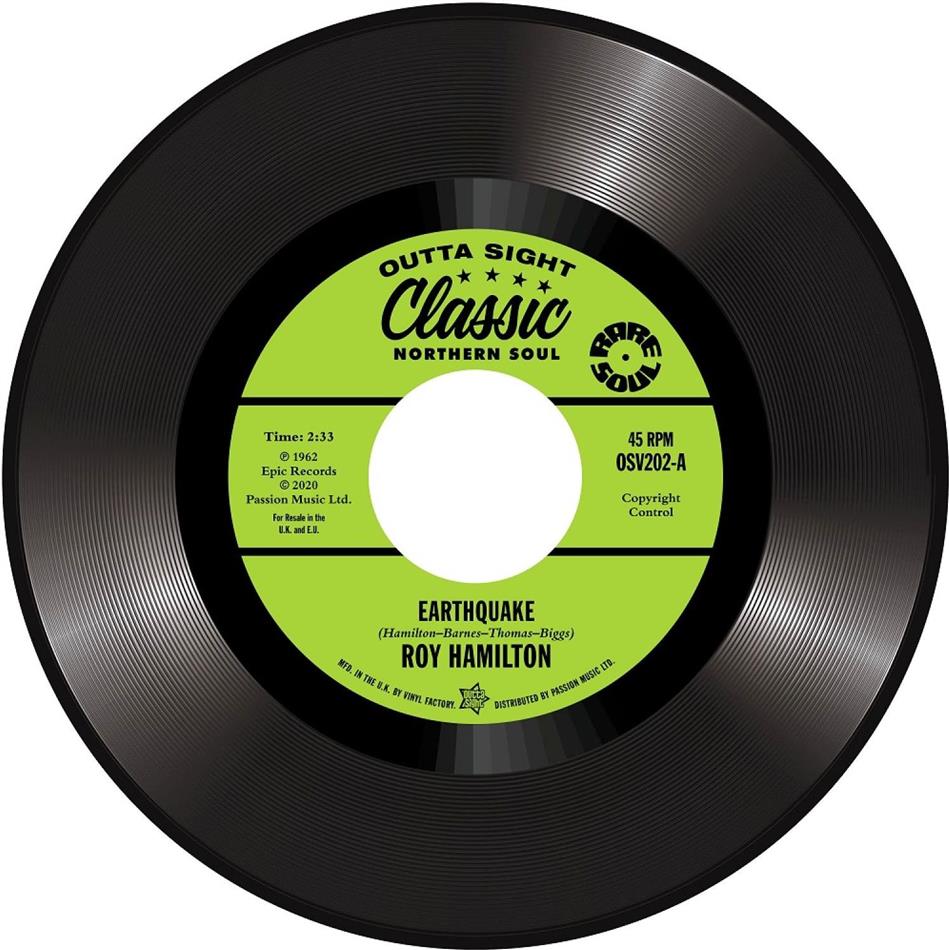 Roy Hamilton & H.B. Barnum - Earthquake / It Hurts Too Much To Cry 7" Single