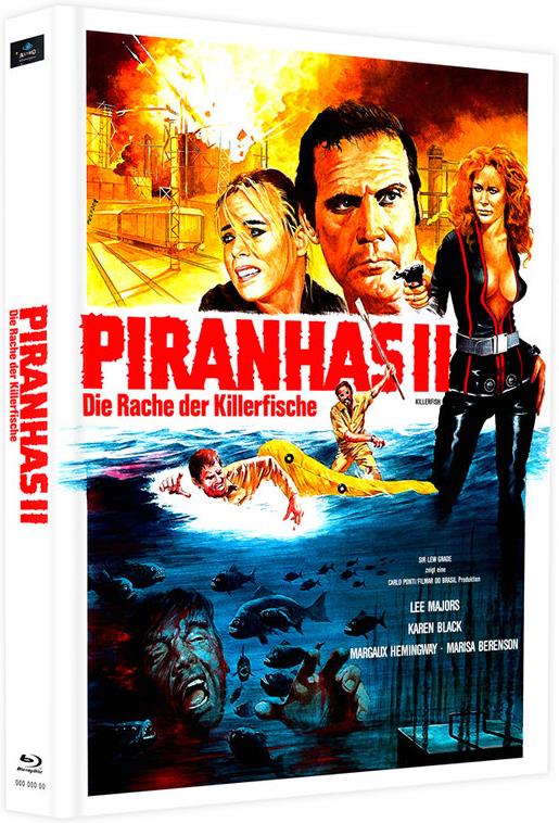 Piranhas 2 - Die Rache der Killerfische (1979) Cover D, Limited Edition, Mediabook, 2 Blu-rays