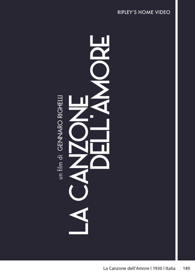 La canzone dell'amore (1930) Ripley's Home Video, n/b