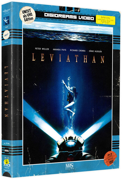 Leviathan (1989) VHS-Edition, Limited Edition, Mediabook, Uncut, Blu-ray + DVD